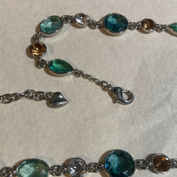 Carolee 18” Blue, clear and brown crystals. - Picture 5 of 5